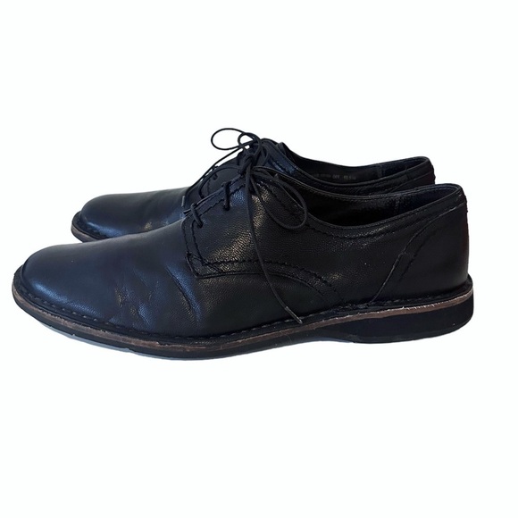 John Varvatos Black Leather Oxford Shoes main image 6